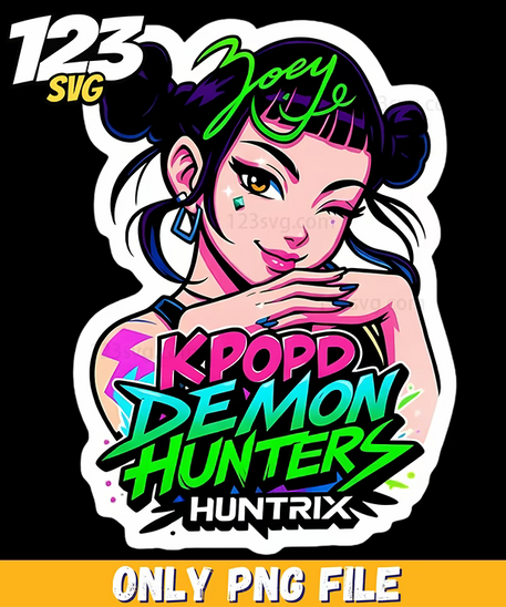 abby from kpop demon hunters, kpop demon hunter girl, kpop demon hunter characters - 123SVG Store