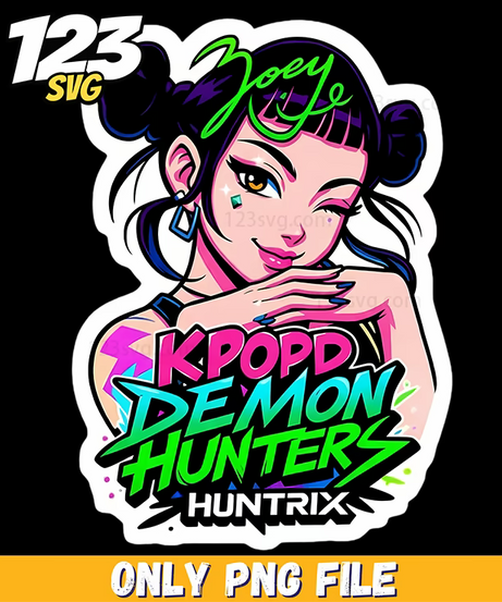 abby from kpop demon hunters, kpop demon hunter girl, kpop demon hunter characters - 123SVG Store