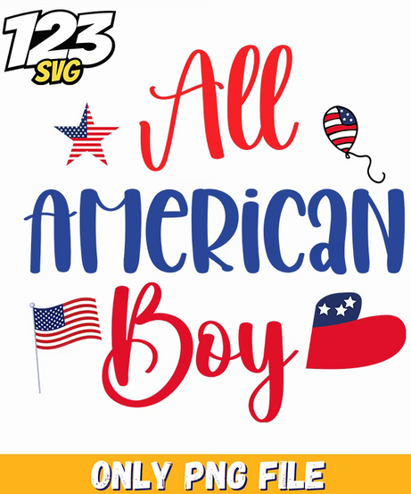 all american boy stars flags balloons png, boy stars flags balloons, american boy stars flag - 123SVG Store