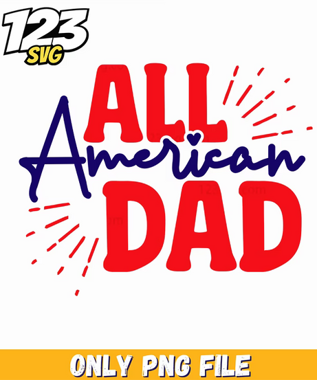 all american dad fireworks png, americas dad fireworks, dad fireworks illustration - 123SVG Store