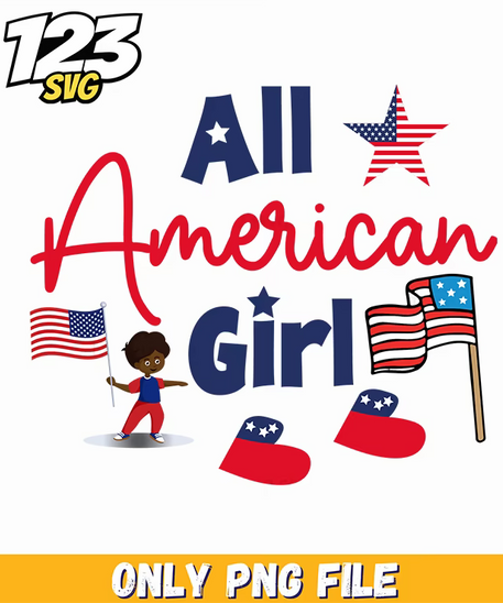 all american girl png, american girl png free, free american girl png - 123SVG Store