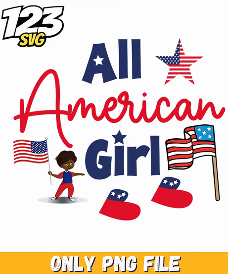 all american girl png, american girl png free, free american girl png - 123SVG Store