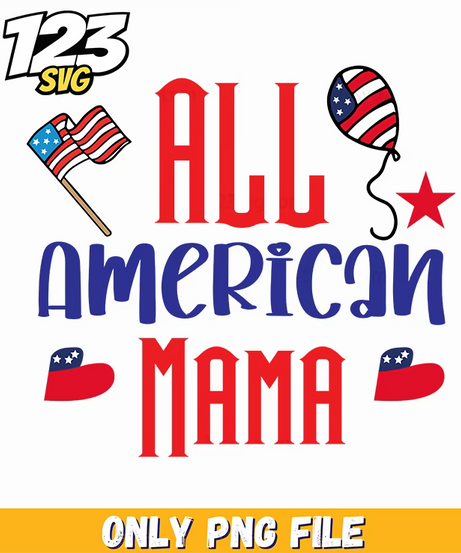 all american mama flag balloon star us maps png, usa flag balloon decorations, patriotic balloon decoration ideas - 123SVG Store