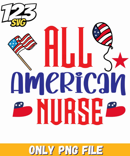 all american nurse flag balloon us maps png 2, patriotic nurse us flag balloon, us map balloon decoration - 123SVG Store