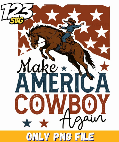 america cowboy again png, make american cowboy again png, american rodeo png - 123SVG Store