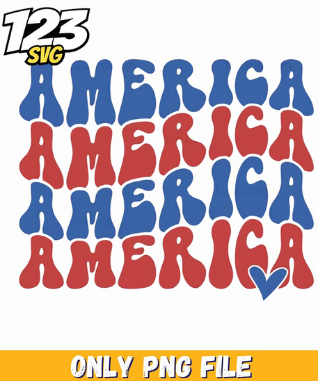 america stacked groovy wavy font png, easter day png, marvel png - 123SVG Store
