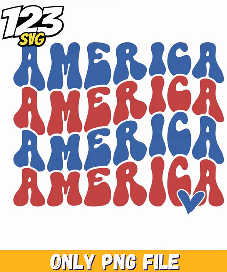 america stacked groovy wavy font png, easter day png, marvel png - 123SVG Store