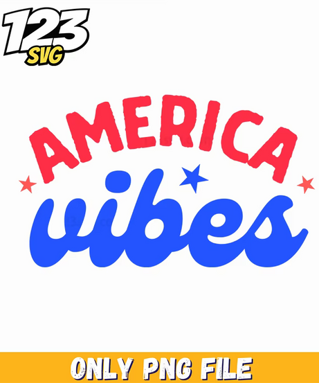 america vibes bold wavy typography png, modern vibes boys png, christmas vibes png - 123SVG Store