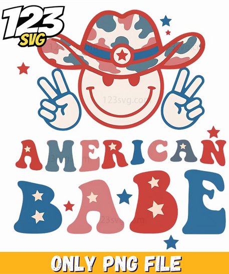 american babe smiley cowboy hat png, american cowboy hat png, babe smiley cowboy hat png - 123SVG Store