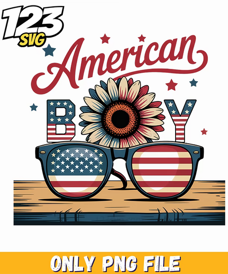 american boy patriotic sunflower glasses png, boy bands, boy bands - 123SVG Store