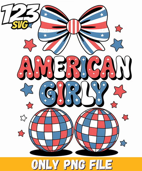 american girly disco ball ribbon bow png, american girly ribbon bow png, american disco bow png - 123SVG Store