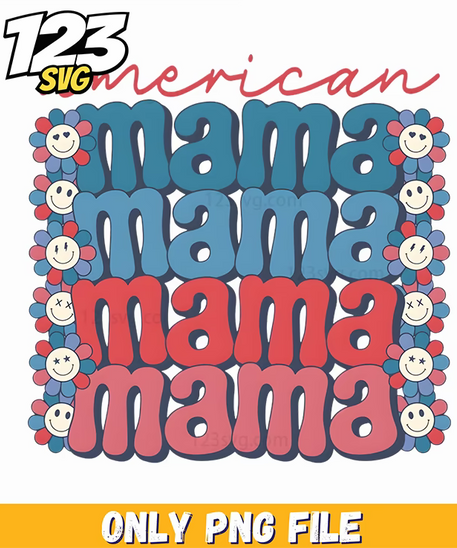 american mama stacked checked border png, american gree, american mama stacked checked border - 123SVG Store