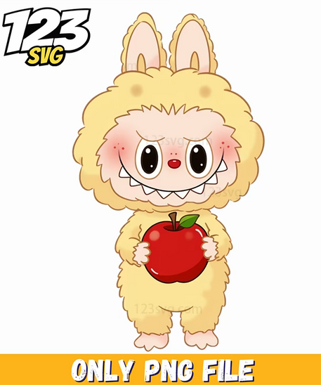 apple bunny labubu png, labubu bunny png, labubu apple bunny - 123SVG Store