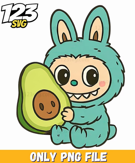 avocado labubu png, labubu avocado, labubu avocado png - 123SVG Store