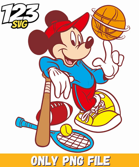 basketball mickey mouse png, disney cartoon png, disney cartoon toys png - 123SVG Store