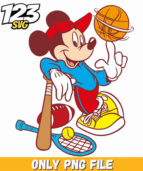 basketball mickey mouse png, disney cartoon png, disney cartoon toys png - 123SVG Store