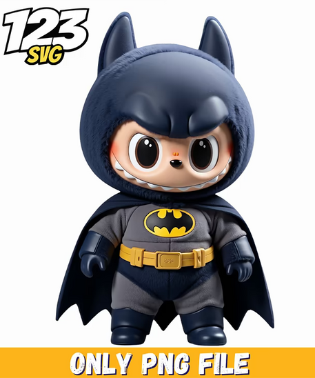 batman superhero labubu png, dc superhero labubu png, labubu superhero png - 123SVG Store