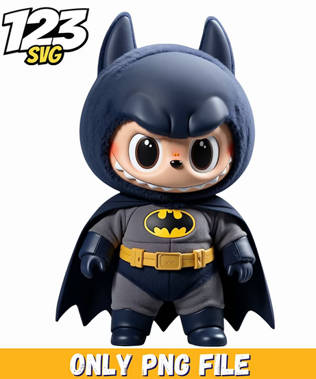 batman superhero labubu png, dc superhero labubu png, labubu superhero png - 123SVG Store