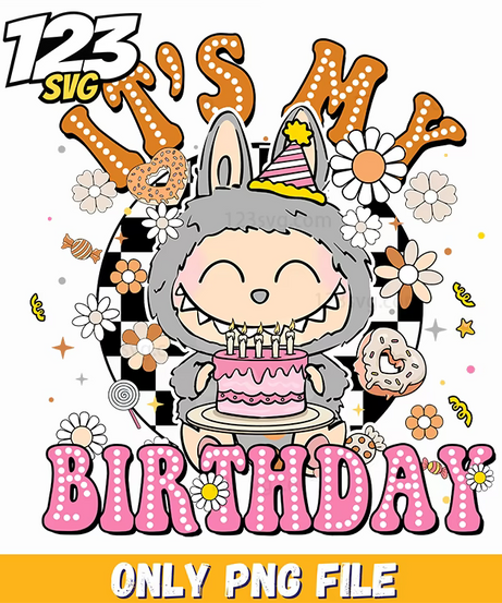 birthday cake labubu funny, labubu birthday cake design, funny labubu birthday cake - 123SVG Store