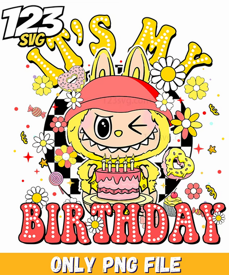 birthday girl labubu funny png, labubu funny png, labubu funny girl png - 123SVG Store