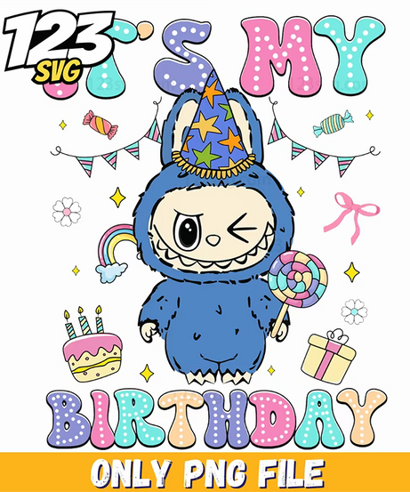 birthday labubu png, labubu birthday png, labubu png birthday images - 123SVG Store