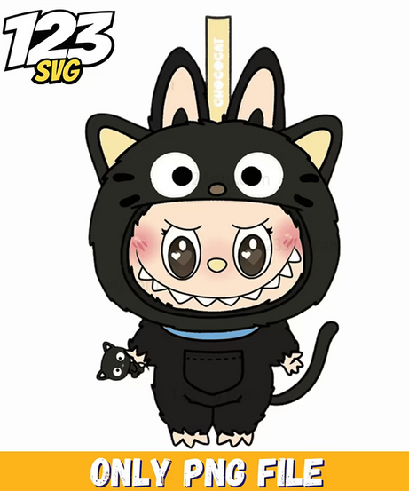 black dragon costume labubu png, labubu costume, black labubu costume - 123SVG Store