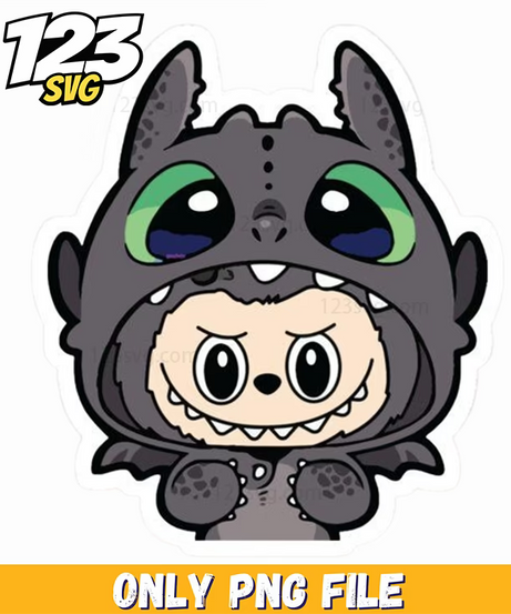 black dragon labubu png, labubu dragon, dragon labubu png - 123SVG Store