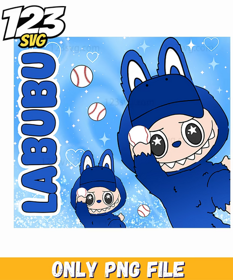 blue aesthetic bow labubu png, labubu purple dress png, popmart labubu png - 123SVG Store