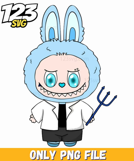 blue devil labubu png, free labubu png, labubu png transparent - 123SVG Store