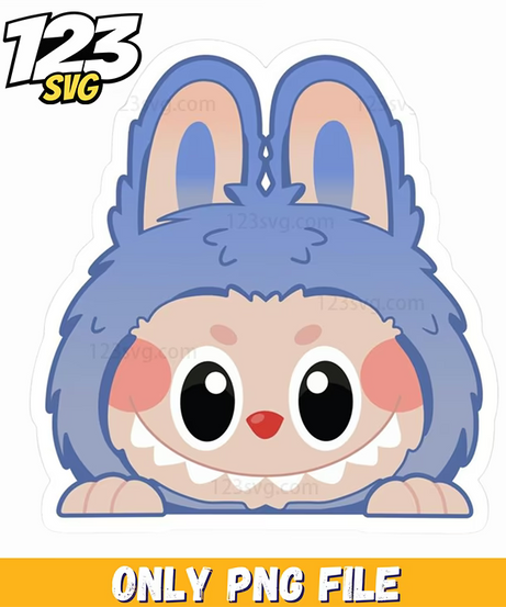 blue mini bunny png, blue bunny clipart, mini bunny clipart png - 123SVG Store