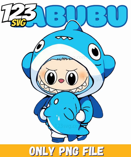 blue shark labubu funny png, funny shark png, shark labubu funny - 123SVG Store