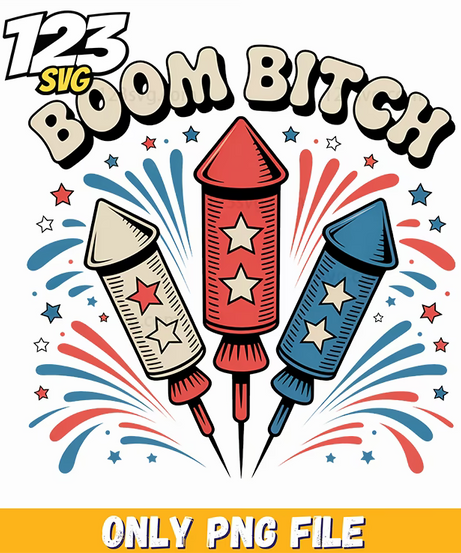 boom fireworks patriotic party graphic png, patriotic party graphic png, fireworks patriotic party graphic - 123SVG Store