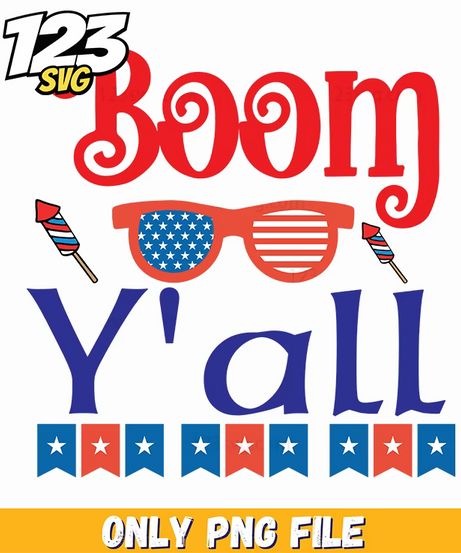 boom yall sunglasses rockets bunting png, sunglasses rockets bunting, rockets bunting png - 123SVG Store