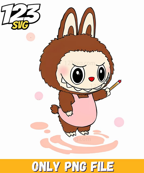 brown bunny labubu png, brown labubu png, brown labubu png - 123SVG Store
