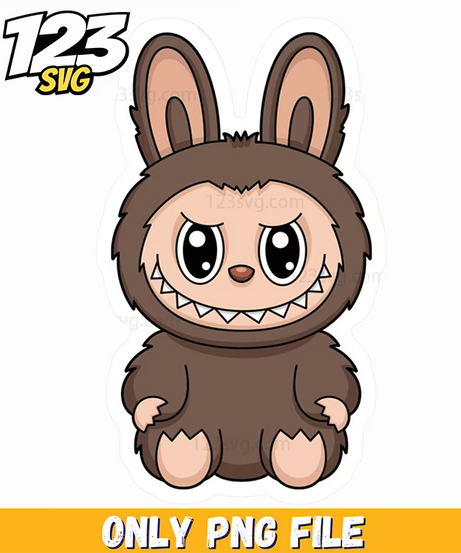 brown bunny labubu png, labubu png images, labubu png free download - 123SVG Store