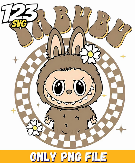 brown circle labubu art png, labubu art png, labubu circle art - 123SVG Store