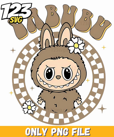 brown circle labubu art png, labubu art png, labubu circle art - 123SVG Store