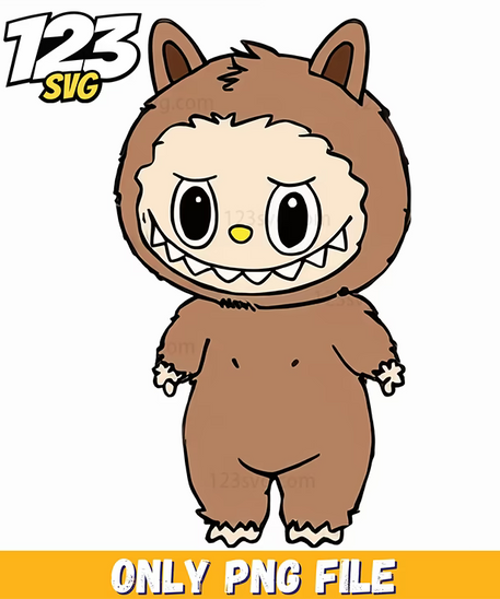 brown hoodie labubu png, labubu hoodie png, labubu png hoodie brown - 123SVG Store