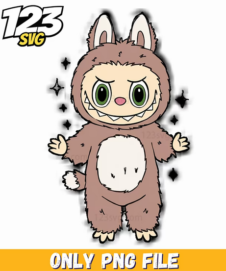 brown kawaii labubu png, labubu kawaii cute, kawaii labubu characters - 123SVG Store