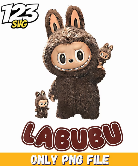 brown labubu plush png, labubu plush, labubu plush toys - 123SVG Store