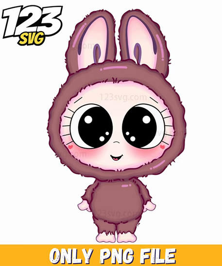 brown labubu png, labubu png, labubu dog png - 123SVG Store