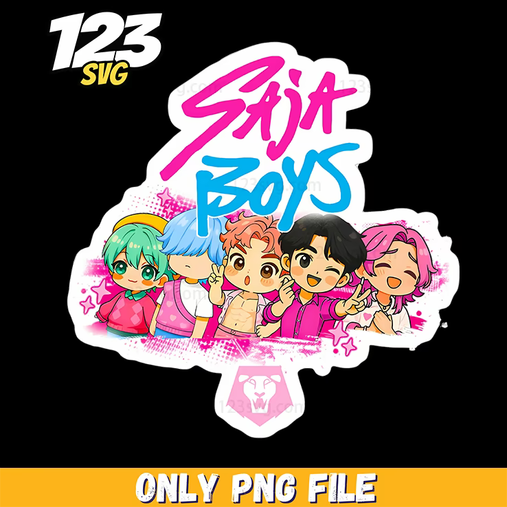 cartoon fighter png, kpop hero team png, huntrix team design png - 123SVG Store