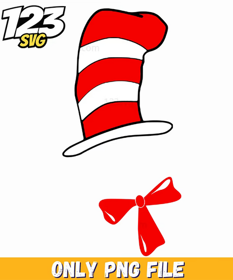 cat hat design dr seuss png, wicked quotes png, wicked hat png - 123SVG Store