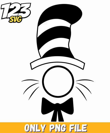 cat hat silhouette dr seuss png, hello kitty svg design, wicked quotes png - 123SVG Store