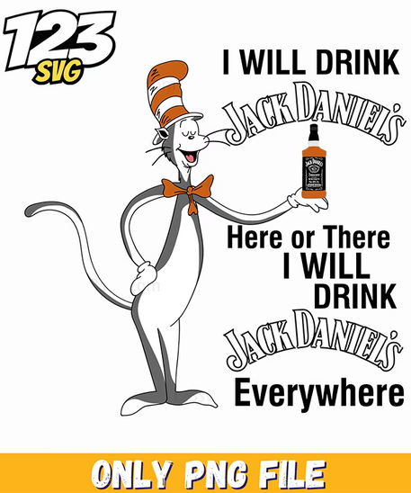 cat in the hat drinking whiskey funny dr seuss png, funny kpop band png, funny zoey christmas png - 123SVG Store