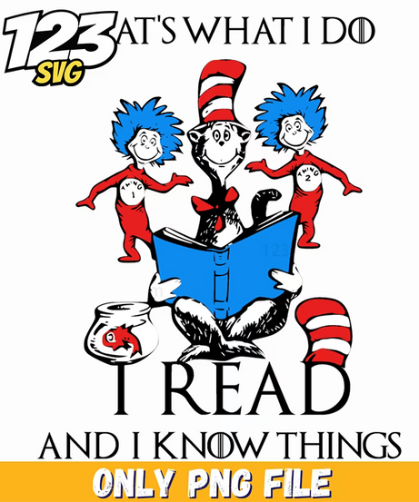 cat in the hat reading book dr seuss png, dr seuss characters valentine's day png, kpop bands cartoon png - 123SVG Store