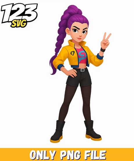 chibi huntrix, kpop demon vibes png, chibi kpop demon - 123SVG Store