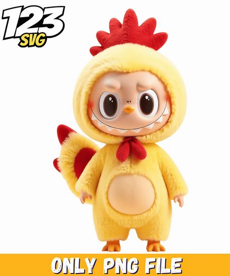 chicken costume labubu png, labubu chicken costume, chicken labubu png costume - 123SVG Store