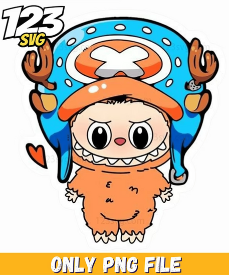 chopper anime labubu png, labubu png, labubu chopper - 123SVG Store