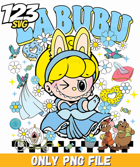 cinderella labubu png, labubu cinderella, cinderella labubu costume - 123SVG Store